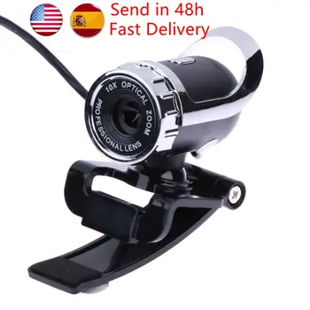

USB Webcamera 360 Degrees Digital Video Webcam With Microphone Clip CMOS Image For PC Desktop Laptop Video Conference Work