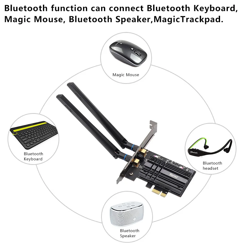 Сетевая карта Fenvi 3000 Мбит/с Intel AX210 AX200 два диапазона Bluetooth 5 1 Wi Fi 6 беспроводная сеть