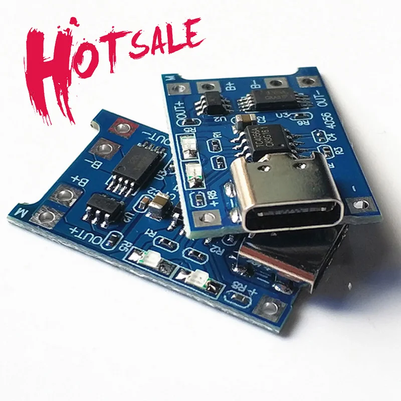 Зарядная плата с разъемом Type-c/Micro/Mini USB 5В 1A 18650 TP4056 модуль зарядного устройства