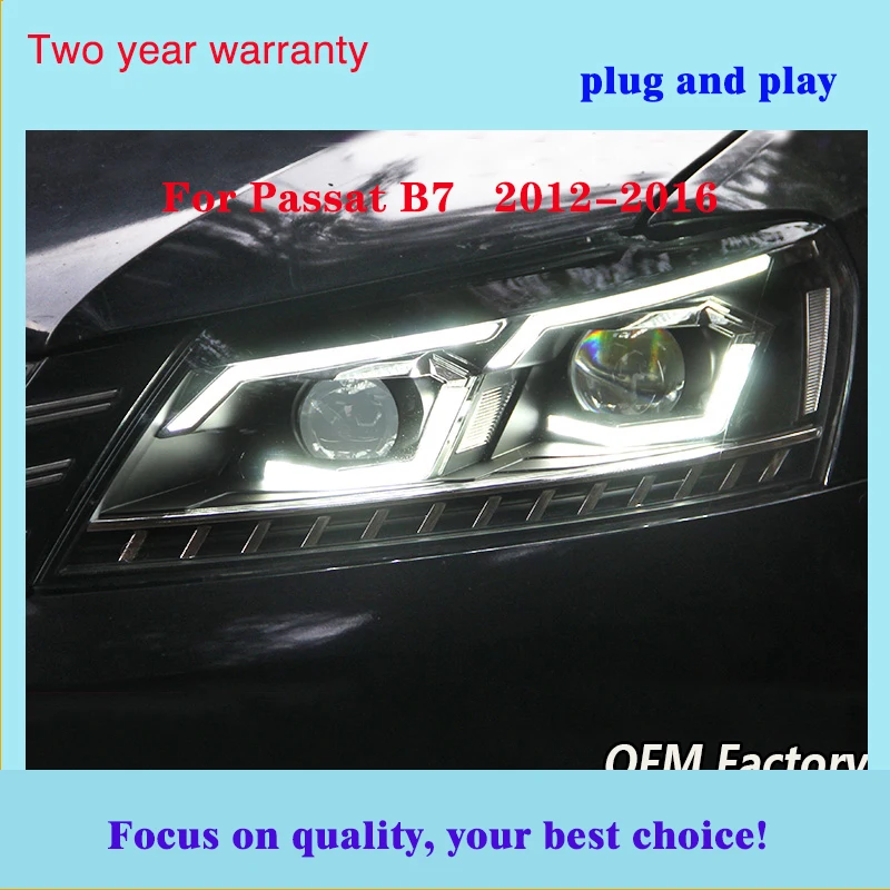 Автомобильный Стайлинг для VW Passat B7 US Verson 2012- фара для Passat B7 фары DRL D2H динамический сигнал поворота Hid Bi