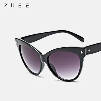 

New Korean style cat eye sunglasses oversized cat face style sunglasses Ladies cat eye shape rivet sunglasses sunglasses