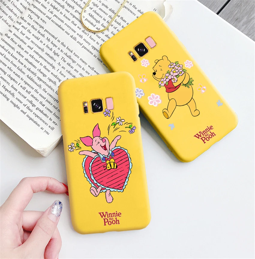

funny Winnie the Pooh cute bear Couple color soft silicone phone case for Samsung s8 s8plus s9 s9plus s10 s10e note9 note10