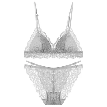 

French Style Bralette Set Wire Free Bra and Panty Set Sexy Unlined Lingerie Women's Intimates Fashion Hot Underwear & Sleepwears