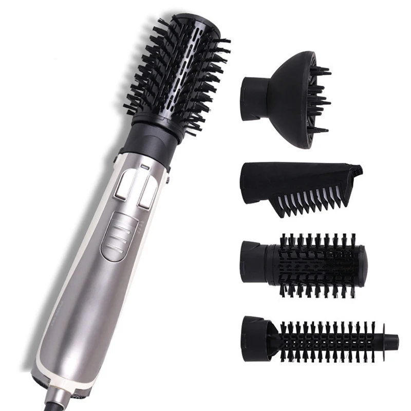 

4 in 1 Hair Dryer Brush and Volumizer Detachable Hair Dryer Styler One-Step Hot Air Brush for Straightening Curling Drying