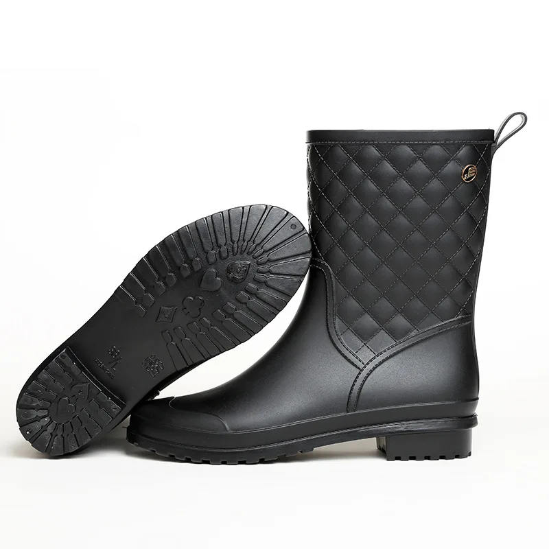 

2018 Women Boots Rain Italianate Rubber Rainboots Galosh Rain Boots Women Water Bot Short Tube Galoshes Zapatos De Mujer Boots