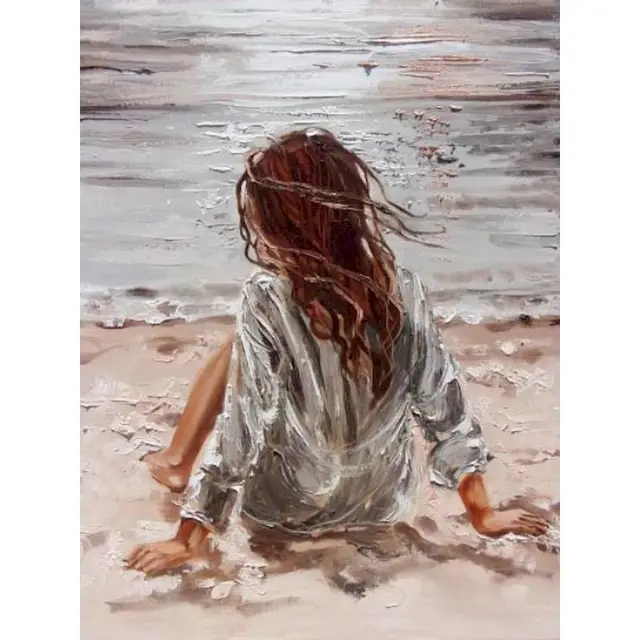 GATYZTORY DIY Painting By Numbers Girl in White Figure Picture HandPainted Oil Painting Acrylic Painting Unique Gift Home Decora 9912780