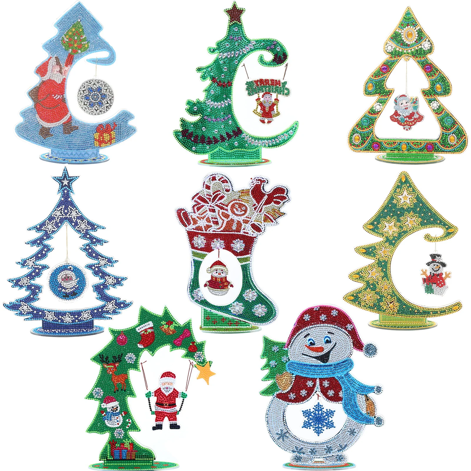 Diy Diamond Painting Christmas Tree Luminous Diamond Art Hanging