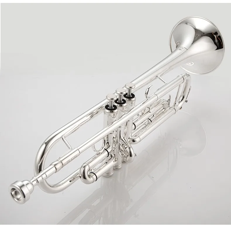 Made in Japan quality 6335 Bb Trumpet B Flat Brass Silver Plated Professional Trumpet Musical Instruments with Leather Case