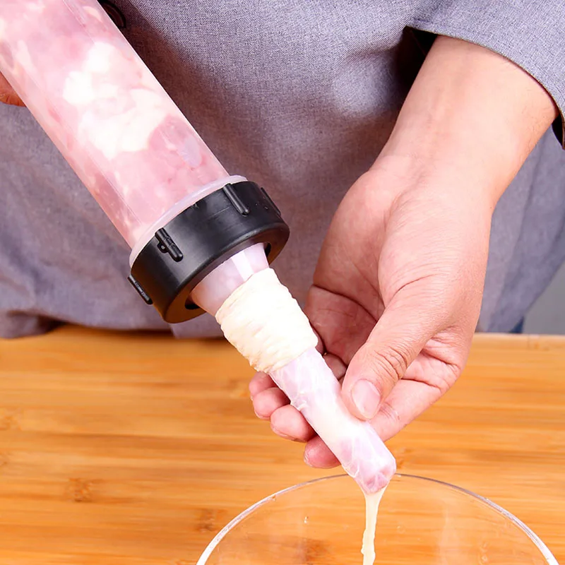 Manual Sausage Meat Fillers Machine Sausage Stuffer Hand Operated Machines Funnel Nozzle
