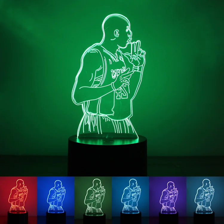 

Manufacturers Direct Selling Creative New Style Kobe 3D Colorful Small Night Lamp 1.5W Energy Saving Environmentally Friendly US