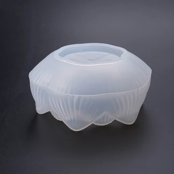 

DIY 3D Lotus Candle Holder Silicone Mold Epoxy Resin Storage Box Mould Ornament Craft Making Tool Household Supplies