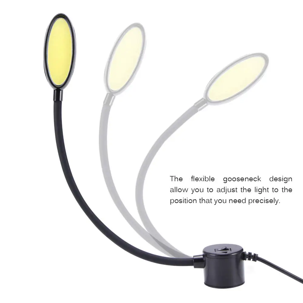 Портативный светильник для швейной машины 110-265 в 3 Вт/6 Вт/8 Вт COB светодиодный рабочий свет Магнитная Монтажная база гусиная лампа для верстаков токарных станков