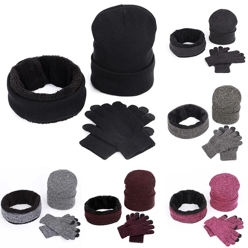 Новые зимние шапки для женщин, зимняя шапка, шарф, теплый шарф и шапка, перчатки, набор для женщин, женская шапка, шарф, набор для девушек, Skullies Beanies