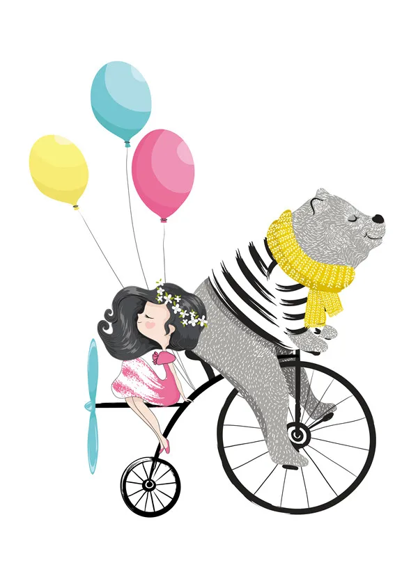 Nordic-Canvas-Painting-Cute-Bear-Letter-Print-Picture-Wall-Art-Print-Painting-DIY-Living-Room-Kids (6)