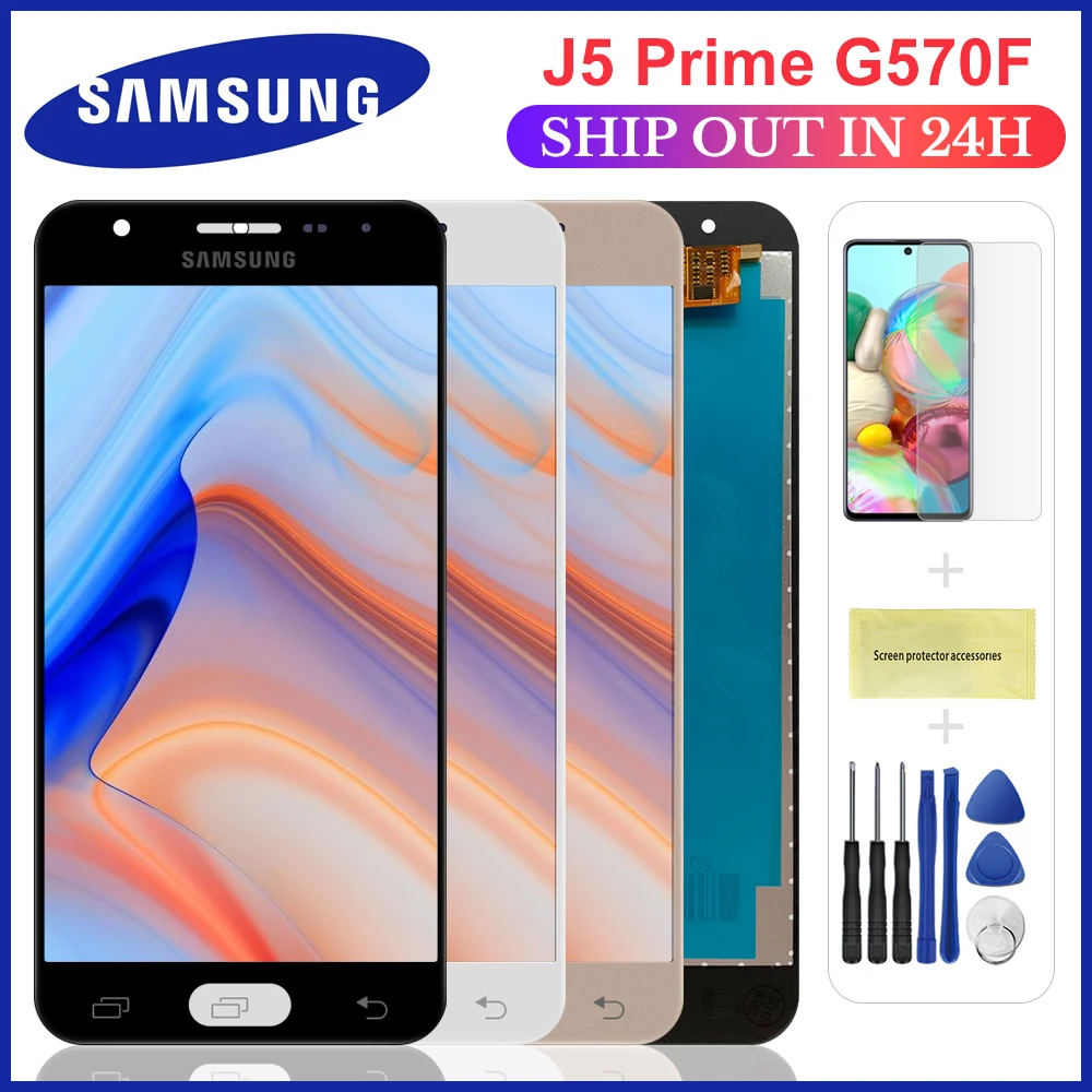 Оригинальный дисплей для Samsung J5 Prime G570 G570F G570M G570Y 2017 G571F ЖК с сенсорным экраном в