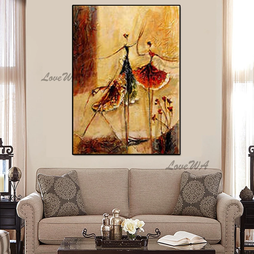 

Abstract Dancer Artwork Paintings Abstract Colorful Decoration Oil Painting on Canvas Wall Art Pictures For Living Room