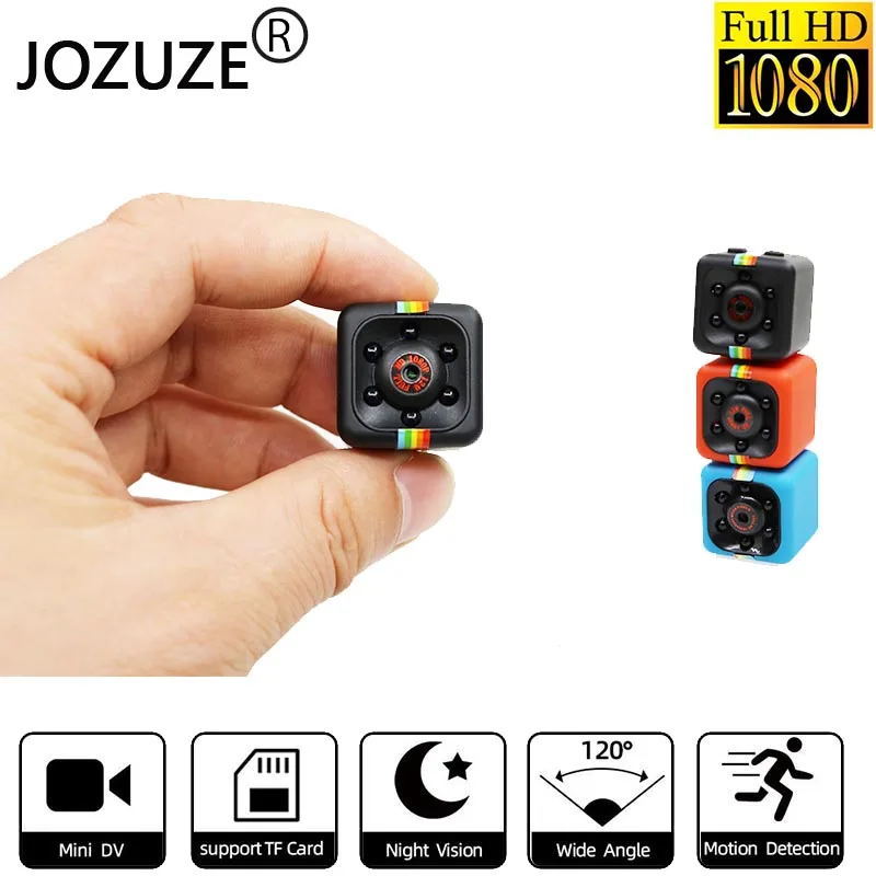 JOZUZE Mini cámara HD sq11, videocámara de visión nocturna 1080P, detección de movimiento, DVR, deporte, vídeo DV, cámara Ultra pequeña SQ11|Mini videocámaras| - AliExpress