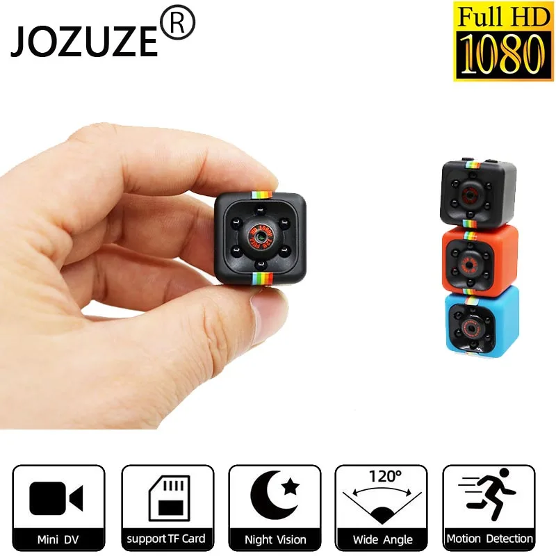 Мини камера JOZUZE sq11 HD 1080P видеокамера с ночным видением видеорегистратор