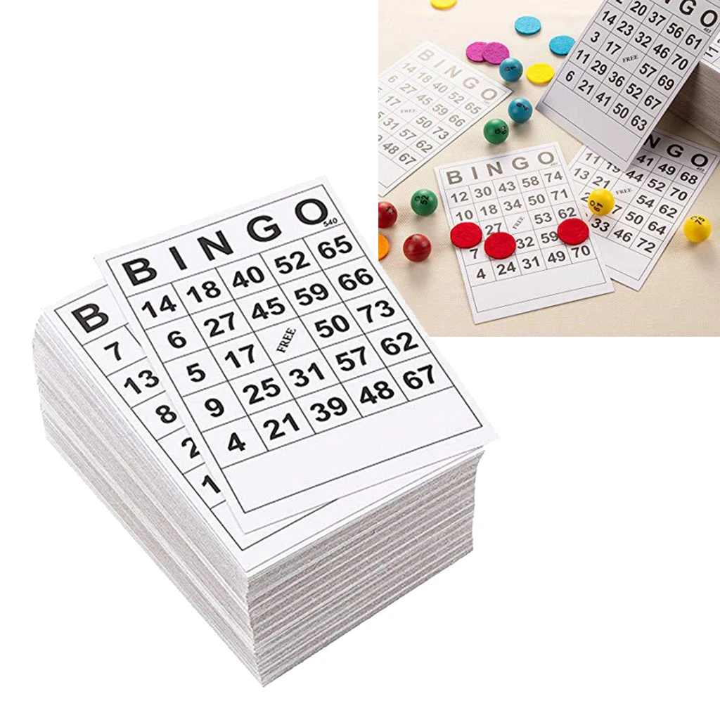 60pcs Large Bingo Cards Easy Read For Adults & Children Bingo Game Cards  Sheets 0 To 75 Digits 5.9x7.1 - Board Game - AliExpress