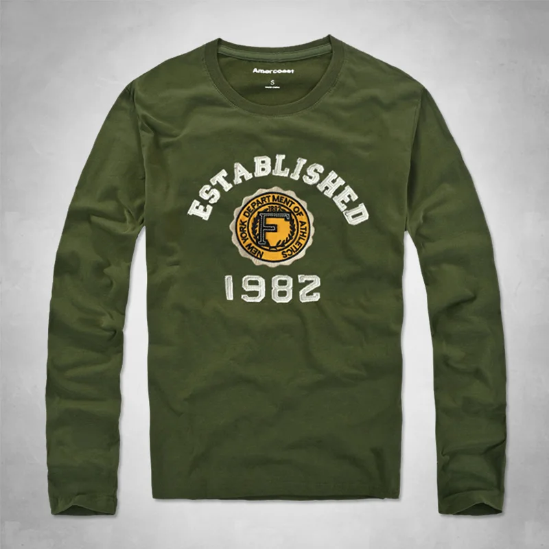 Spring Autumn Period pattern Long Sleeve Cultivate One's Morality T-shirt Sets O-neck 90 Solid Casual Cotton T Shirt Male | Мужская