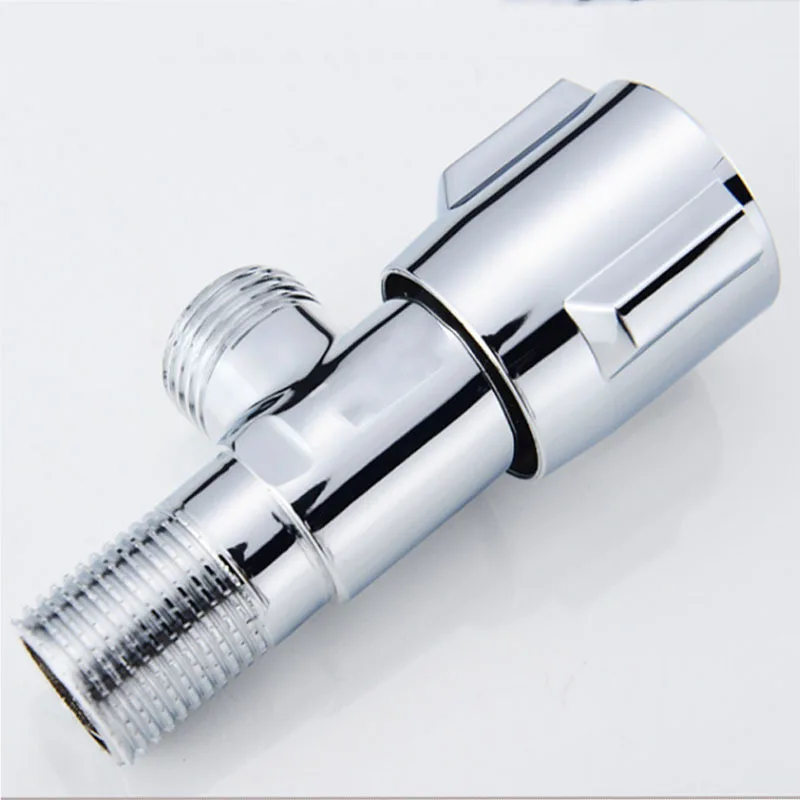 Медный треугольный клапан Красный горячий и холодный толстый латунный водозапорный кран один в две камеры горшок слишком Тепловой Водонагреватель угловой клапан