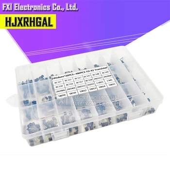 

24Values TO-92 Transistor Assortment Assorted Kit Each BC327 BC337 BC517 BC547 BC548 BC549 2N2222 3906 3904 5401 5551 C945 1015