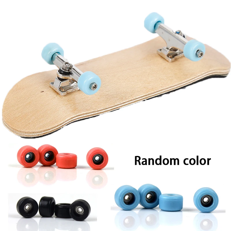 Complete Wooden Fingerboard Skate Board Maple Tuned Nuts DIY Anti