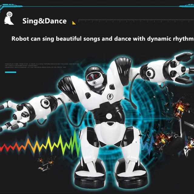 Electric Voice Command Robot Educational parent-child play Toy Remote Control Robot Touch Control RC Robot Can Music Singing Toy 2