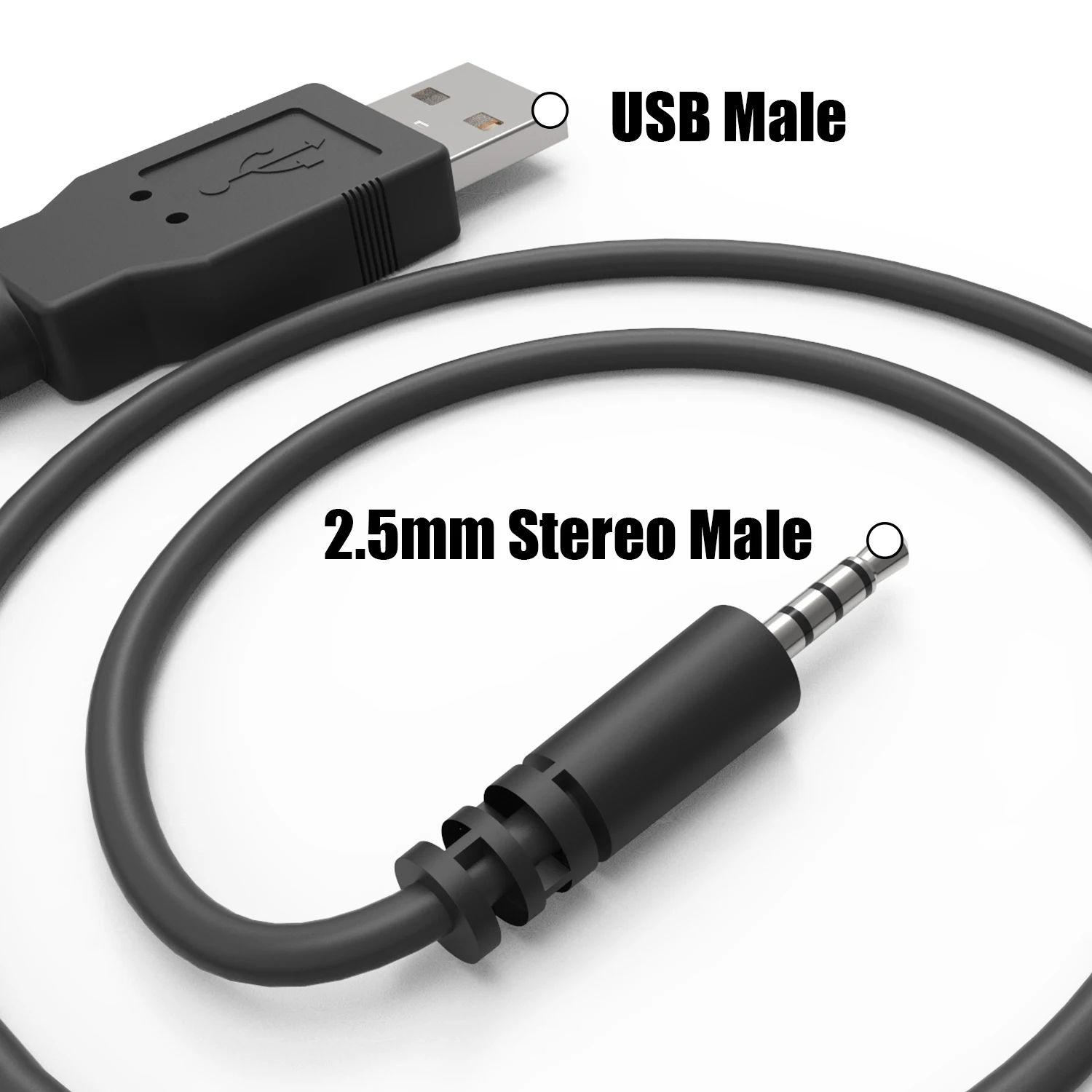 USB кабель для зарядки наушников 2 5 мм черный 3 фута 100 см|2.5mm usb|usb cable 2.5mmusb 2.5mm |