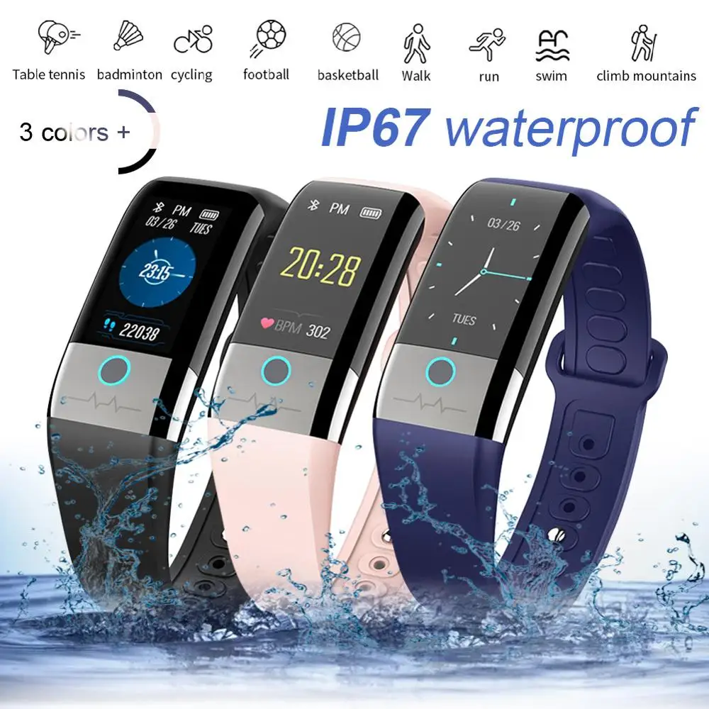 

Fitness Smart Bracelet Watch Band Trcker Sport Pedometer Heart Rate Blood Pressure Bluetooth Health Wirstband Waterproof