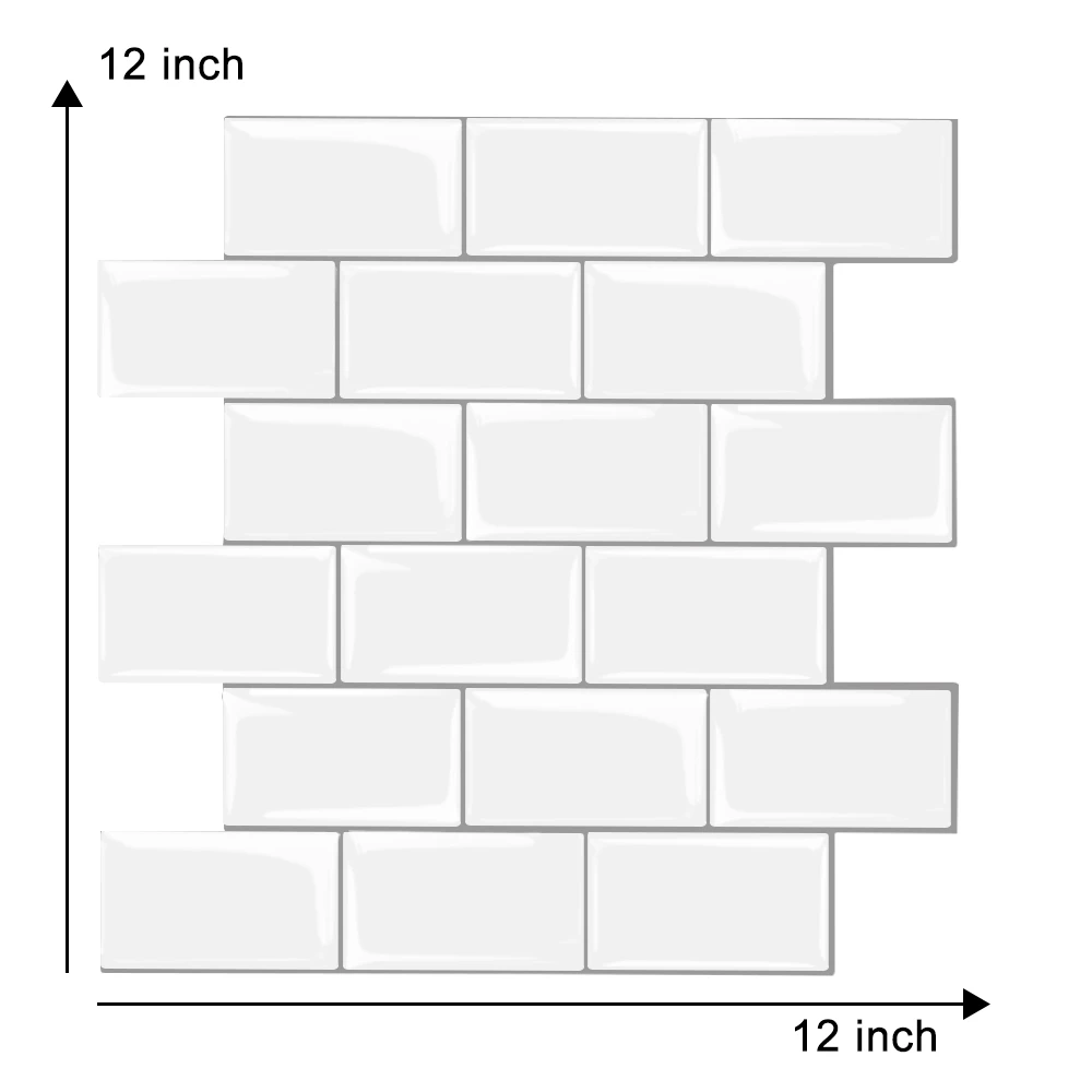 Large Size 1212 Inch White Subway Wall Sticker For Kitchen Backsplashes Subway Tiles Peel And Stick Wall Tile Mosaic Wall Stick Wall Stickers Aliexpress