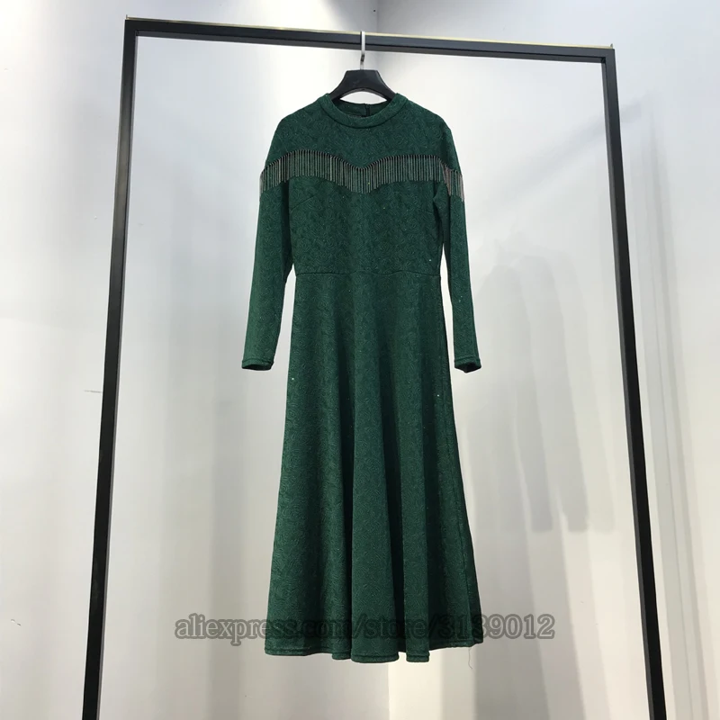 green dress Vestidos Арабская абайя Турция хиджаб мусульманское платье для женщин Катара Омани платья Кафтан Исламская одежда Кафтан халат Tesettur Elbise - Цвет: green dress