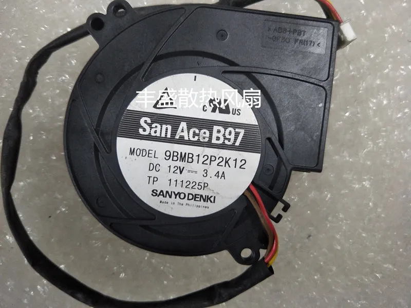 Воздуходувка с высоким воздушным потоком sanyo 9,7 см 9BMB12P2K12 9733 12 В 3.4A Вентилятор охлаждения