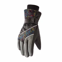 Мужские женские лыжные перчатки зимние теплые лыжные перчатки для спорта на открытом воздухе водонепроницаемые противоскользящие перчатки для катания на лыжах