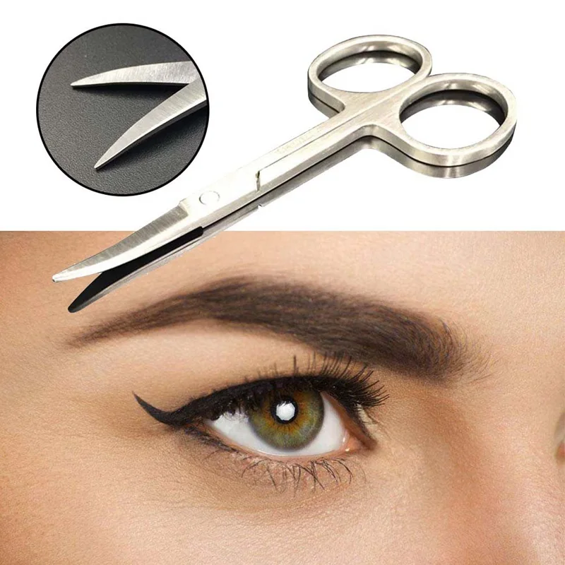 

1Pc Stainless Steel Small Eyebrow Nose Hair Scissors Cutter Manicure Facial Trimming For Makeup Beauty Nail Cutting Tool