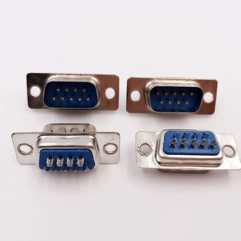 Linhas tipo de Solda Pces Conector Serial Vga 9 Pinos Fêmea 2 Plug D-sub Conectores Macho - Soquete 500 Rs232 Db9 - Image 3