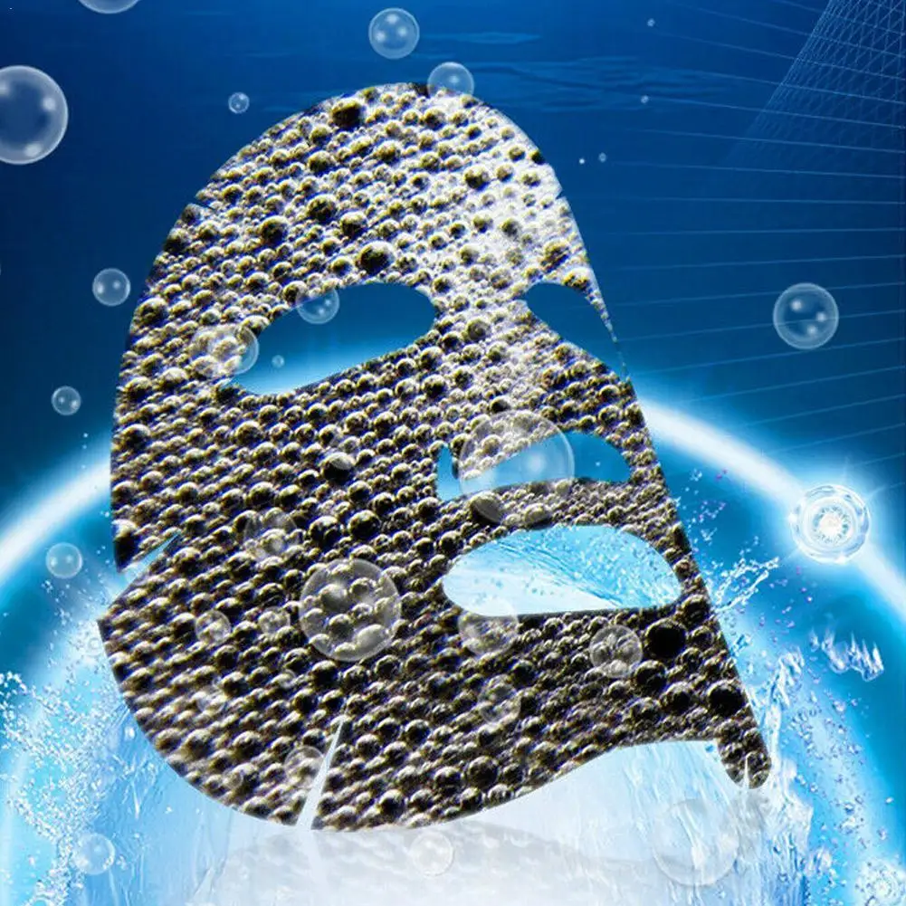 Korean Cosmetic Detox Oxygen Bubble Sheet Mask Moisturizing Black Skin Face Whitening Charcoal Care Bamboo Mask V6U8
