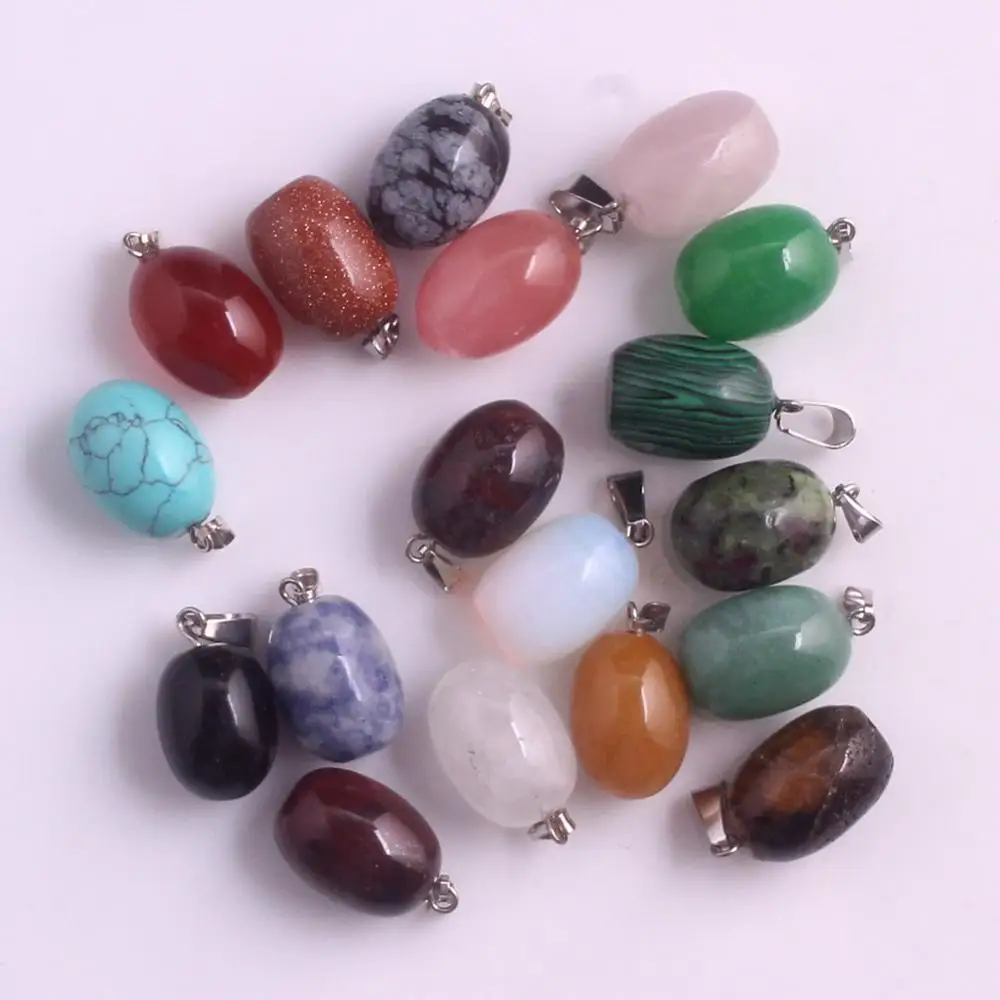 Mixed Color 12pcs 12 шт натуральный камень, ручной работы ювелирные изделия кулон здоровое ожерелье с положительной энергетикой серьги бусины Шарм смешанные бусины Изготовление ювелирных изделий - Окраска металла: Mixed Color 12pcs