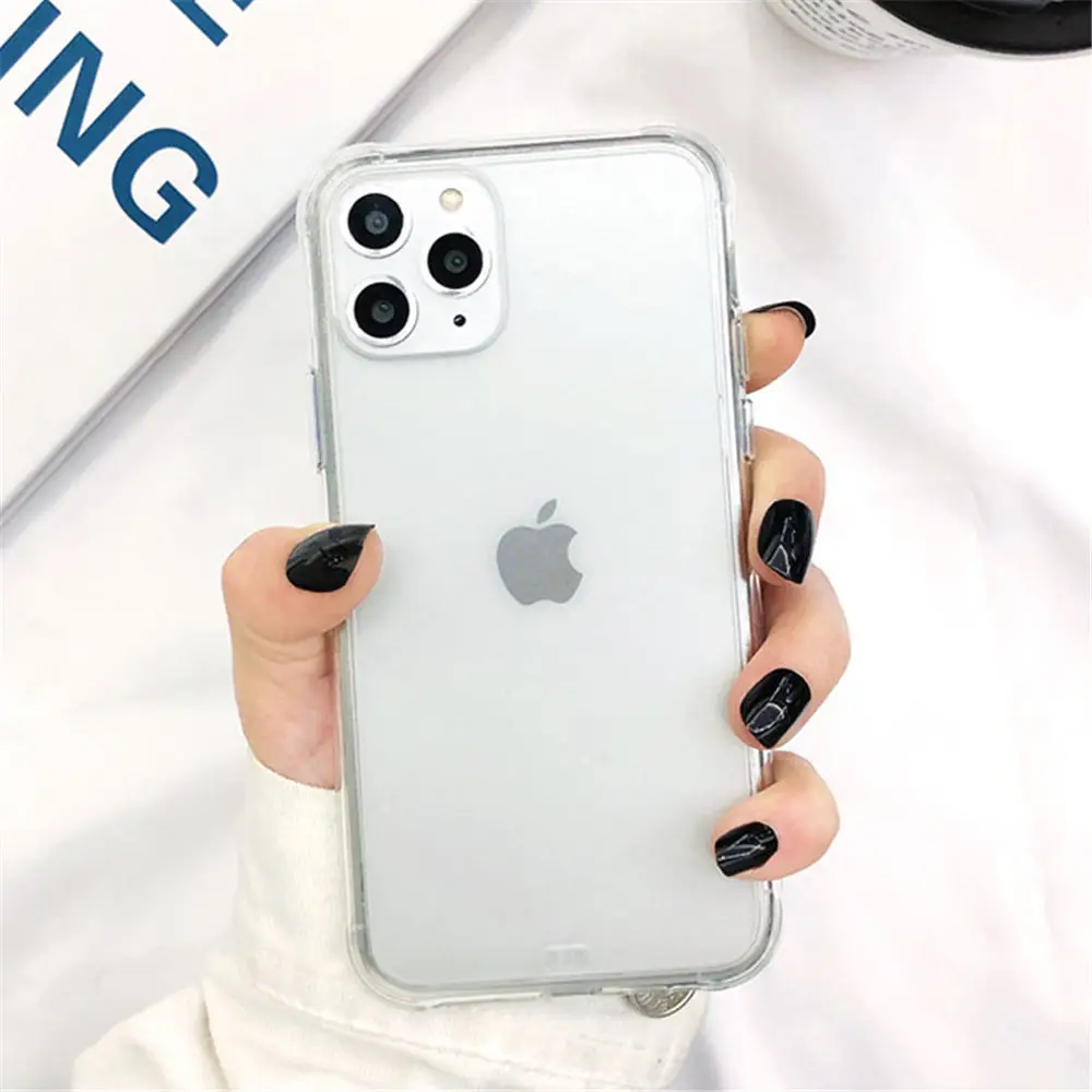 Lovebay Clear Candy Color Phone Case For iPhone 7 8 6 6s Plus 11 Pro X XR XS Max Transparent Acrylic Matte Hard Cases Back Cover