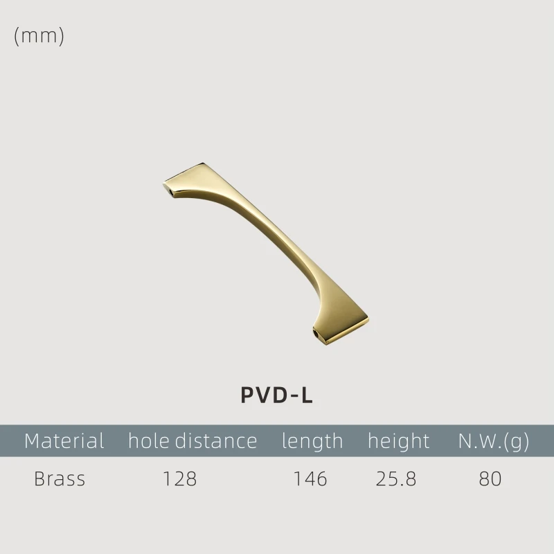 Dooroom латунная фурнитура ручки Скандинавский современный шкаф комод для шкафов, ящиков коробка для обуви тянет легкие роскошные золотые ручки - Цвет: PVD-L