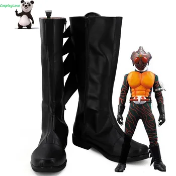

Masked Rider Kamen Rider Amazon Black Cosplay Long Boots Leather Shoes Custom Made for Unisex CosplayLove
