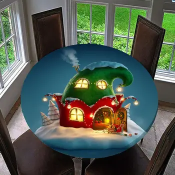 

2pc 1.2M 47' Table Covers Home Dinning Room Christmas Decor Tablecloth Gifts