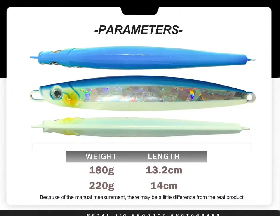 OBSESSION 180g 220g Slow Metal Jigging Lure Glow Fishing Lure Bait Lure Bait Slow Fall Jigs Fishing Jig Saltwater Lure Tackle