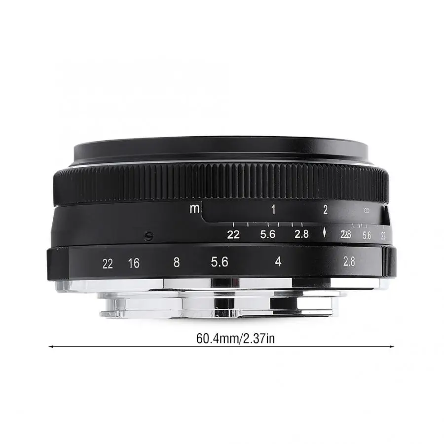 Lente para celular MEIKE 28 мм F2.8 APS-C объектив с ручным фиксированным фокусом для Fuji X Mount беззеркальных камер чечевица