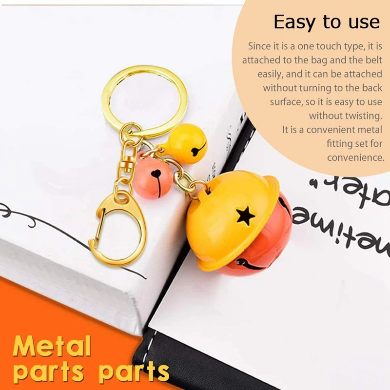 10 Pcs Key Ring with Chain D Snap Hook Split Keychain Metal Key Ring  Hardware with 8mm Open Jump Ring and Connector