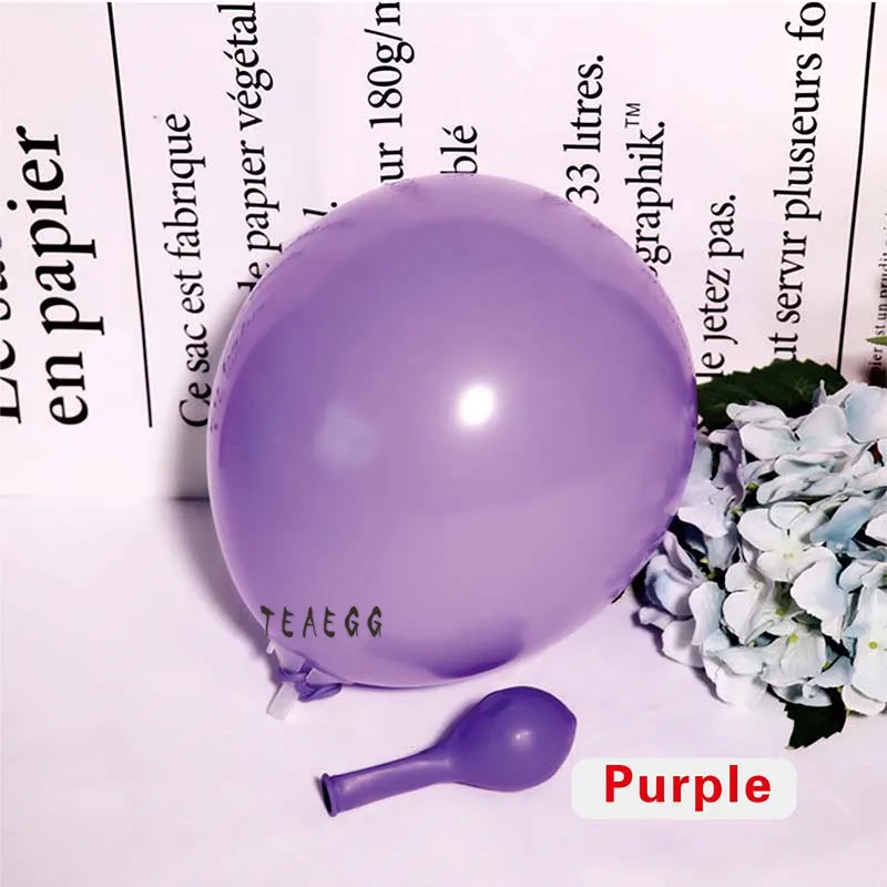 30 шт. 12 дюймов металлические золотые серебряные латексные воздушные шары на день рождения украшения для взрослых свадебные украшения матовые гелиевые шары поставки - Цвет: purple
