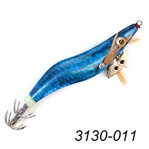 FISH KING 8-13,5 см 3D Jigi eyes рыболовный прикорм кальмаров крючок светящиеся воблеры джиггинг осьминог, Каракатица деревянная креветка жесткая приманка - Цвет: 3130-011