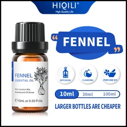 HIQILI 10ML Fennel Essential Oils 100% Pure Natural Plant Aromatherapy Diffuser Spice Oil Cinnamon Cloves Patchouli Lavender