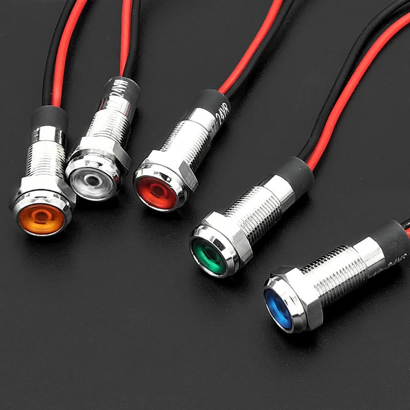 รูปสินค้า ตัวบ่งชี้โลหะ LED กันน้ำ หลายสี ใช้งานได้หลากหลายโวลต์