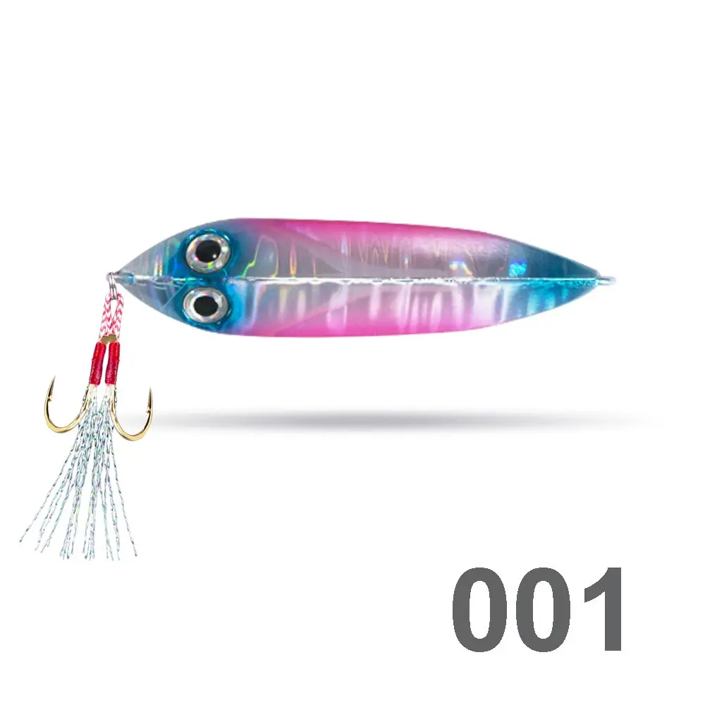001 Приманка для рыбалки Hunthouse shore jigging, медленный металлический джиг, жесткая наживка в соленой воде, 20 г, 30 г, 40 г, 60 г, для морского окуня, синяя рыба - Цвет: 001